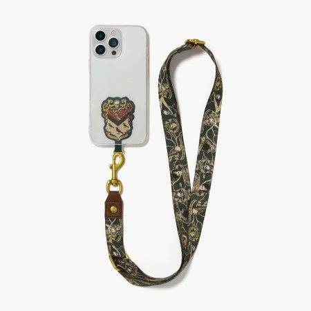 Lanière téléphone tapisserie famille Black