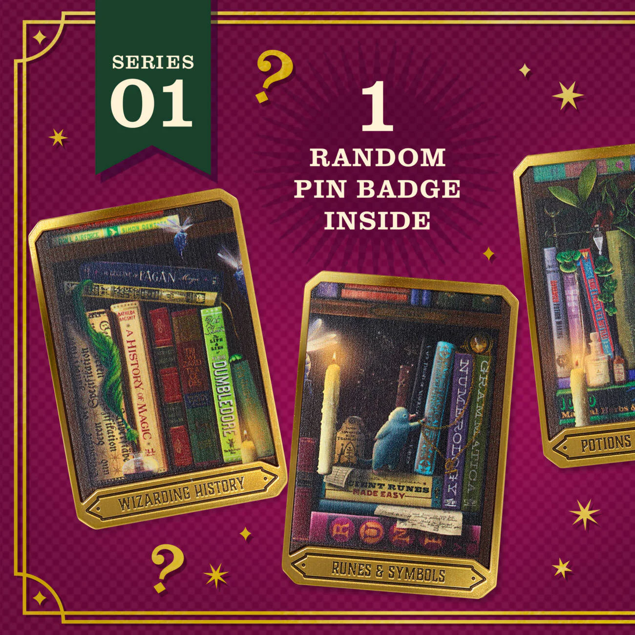 Pin's mystère Série 01 - "Bibliothèques des sorciers" – Image 2