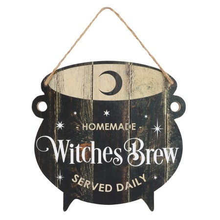 Panneau décoratif chaudron "Witches Brew"