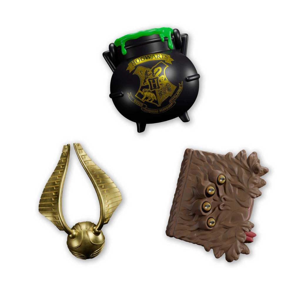 Lot magnets Harry Potter chaudron, livre des monstres & vif d'or