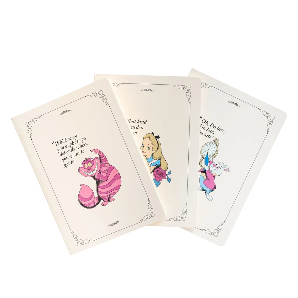 Lot 3 carnets Alice aux Pays des Merveilles