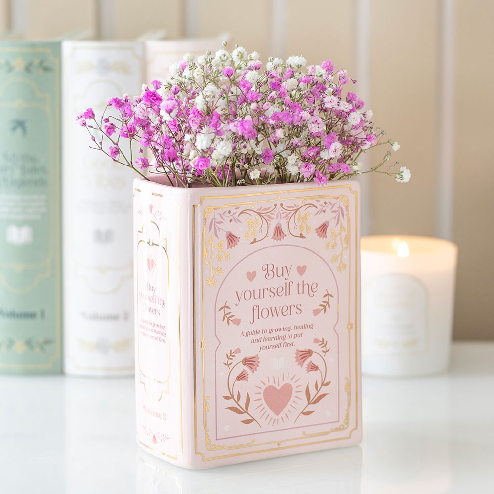 Vase livre rose "Buy yourself the flowers"