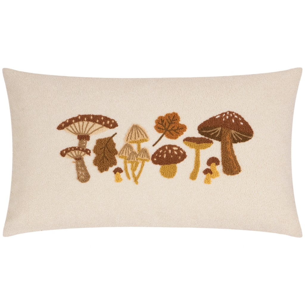 Coussin automne et champignons